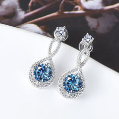 1 Carat Moissanite 925 Sterling Silver Earrings