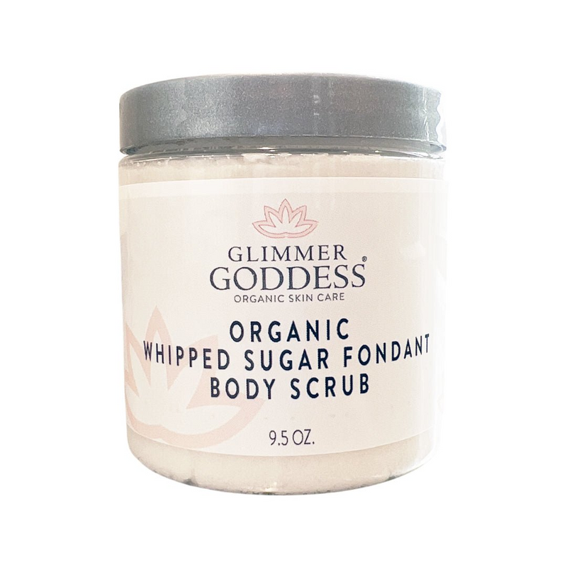 Organic Whipped Sugar Body Scrub Set! Includes Body Scrub 12 oz and Loofah!