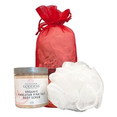 Organic Whipped Sugar Body Scrub Set! Includes Body Scrub 12 oz and Loofah!