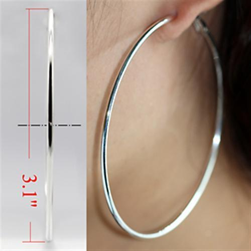 Silver Brass Hoops