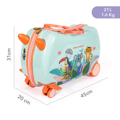 Rideable Children's Suitcase Jungle Friends