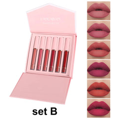 6Pcs Matte liquid Long-Lasting Lipstick