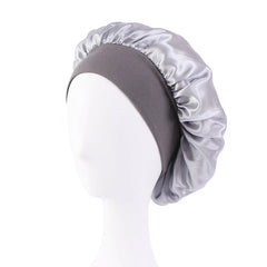 Satin Solid Wide-Brimmed Sleeping Bonnet