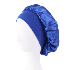 Satin Solid Wide-Brimmed Sleeping Bonnet