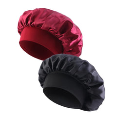 Satin Solid Wide-Brimmed Sleeping Bonnet