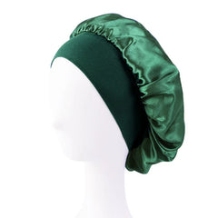 Satin Solid Wide-Brimmed Sleeping Bonnet