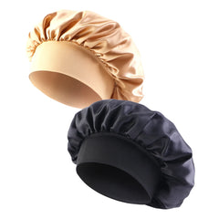 Satin Solid Wide-Brimmed Sleeping Bonnet