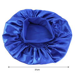 Satin Solid Wide-Brimmed Sleeping Bonnet