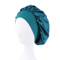 Satin Solid Wide-Brimmed Sleeping Bonnet