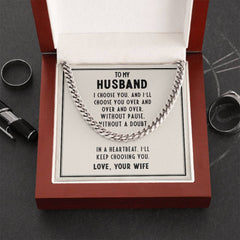 Cuban Link Chain - For Husband I Choose You