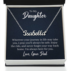 Custom Name Necklace - For Daughter From Dad