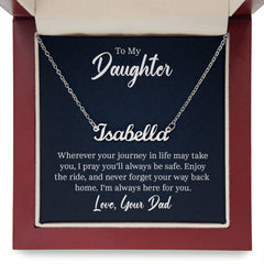 Custom Name Necklace - For Daughter From Dad