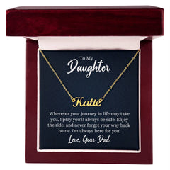 Custom Name Necklace - For Daughter From Dad