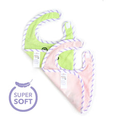 Towel Bib Set of 2 Sprat Frog and Chinchilla